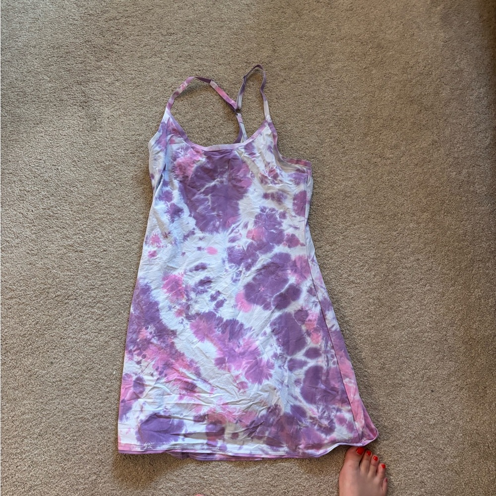Outdoor Voices Purple Tie-Dye Dress